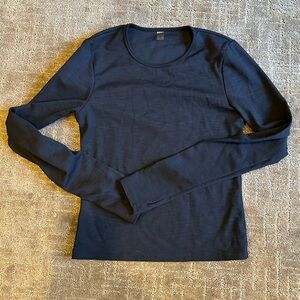 NWOT Beyond Yoga Featherweight Your Fit Long Sleeve Top Spacedye Black